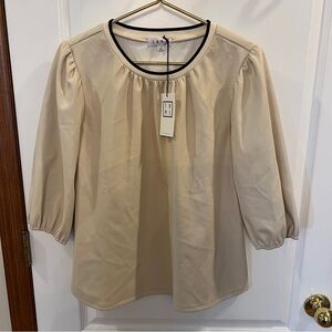 THML Cream Puff Sleeve Top